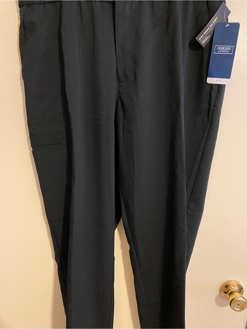 Men's Black Scrub Cargo Pants